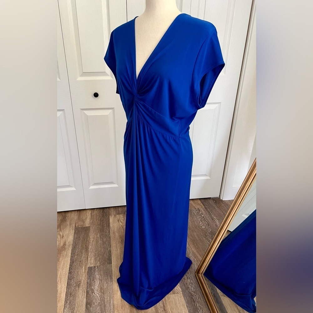 Laundry by Design Royal Blue Twist Front Maxi Dress | Size 12 - Picture 2 of 4